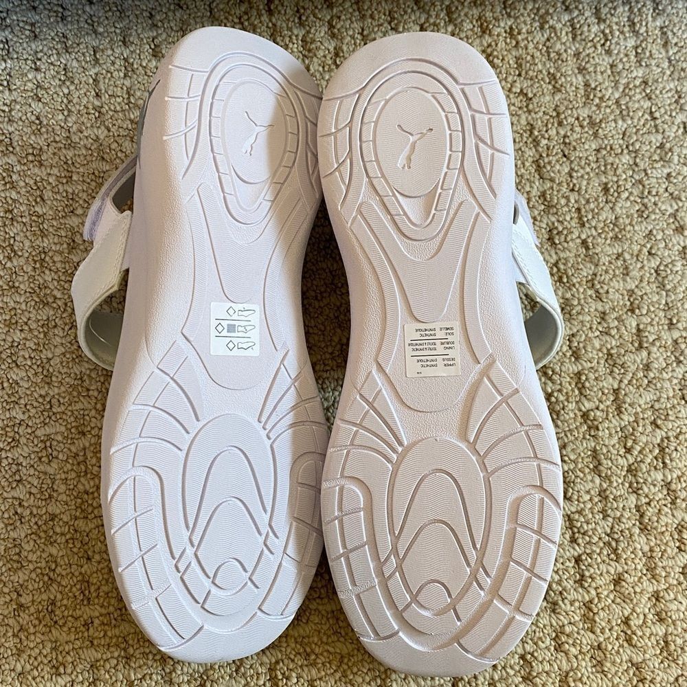 Puma Kids White Sandals with Silver Accents - Picture 3 of 3